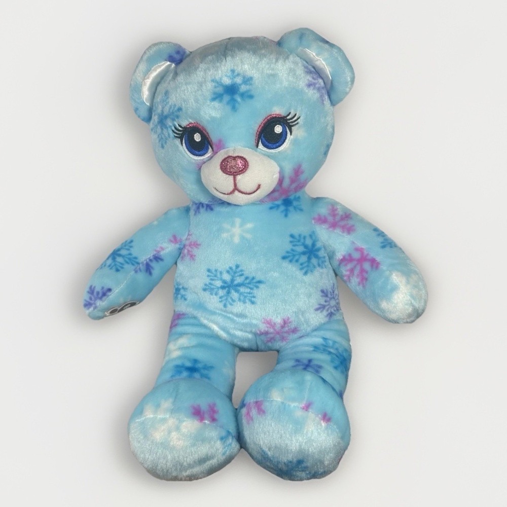 Build A Bear Workshop Exclusive‎ Blue Snow flakes Bear Retired Snow Much Fun